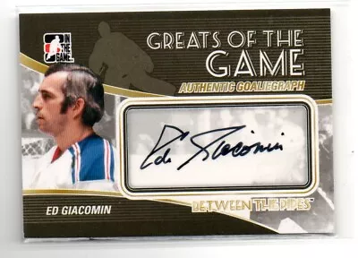 ED GIACOMIN Auto AUTOGRAPH Card GREATS OF THE GAME NEW YORK RANGERS • $29.26