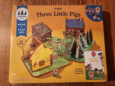 2020 STORYTIME TOYS 32pc Book & Toy Set THE THREE LITTLE PIGS Read Build Play 3+ • $20