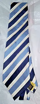 Donald Trump Signature Collection Men’s Neck Tie Blue White Striped Silk • $19.99