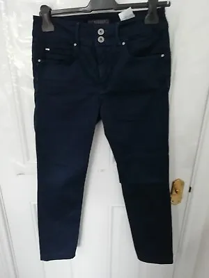 Salsa Jeans Size 10 W30 L32 Navy Blue Push In Secret Stretchy Pockets Skinny • £39.99