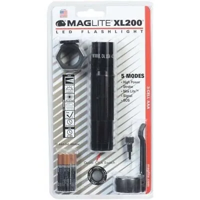 Maglite Compact 3 Cell AAA Tactical XL Series Flashlight Black XL200-S301C • $85.23