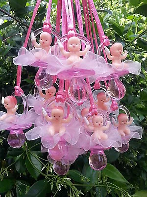 Pink Pacifier Necklaces Small Babies Baby Shower Games Prizes Favors Decorations • $12.99