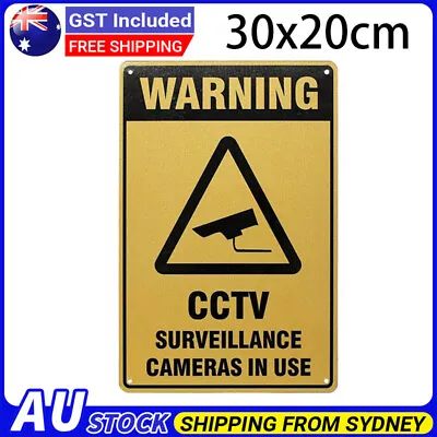 Warning CCTV Surveillance Camera In Use Sign 300x200 Metal Security Office Shop • $9.99