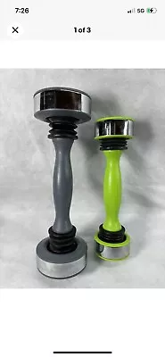 SHAKE WEIGHT For Men Women 5LB Grey 2.5lb Green Dumbbells & DVD Lot Of 2 • $4