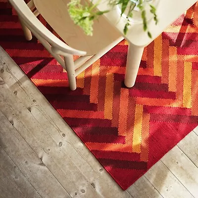 Ikea Stockholm Rug 2017 Red Herringbone Wool  • £100