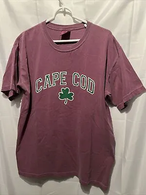 Comfort Colors Cape Cod Shirt Men's Large Pink Short Sleeve Cotton Ring Spun EUC • $15.98