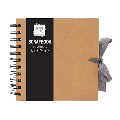 Just To Say Scrap Book - Scrapbook Kraft Square Small Gift Idea Photos Create • £4.19