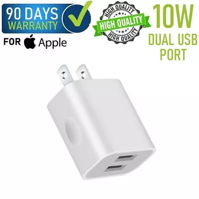 10W Dual USB Wall Charger Cube For OEM Apple IPad 5 6 7 Amazon SamsungLG [F15 • $7.99