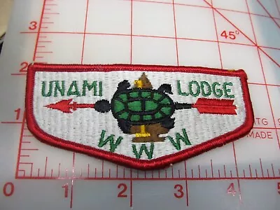 OA Lodge 1 UNAMI Collectible S ? Red Border Interesting Back Patch (b18) • $6.99