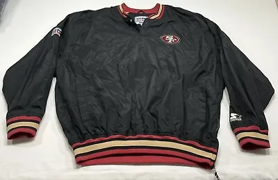 Vintage NFL Starter Pro Line San Francisco 49ers Pullover Windbreaker Jacket XXL • $137.40