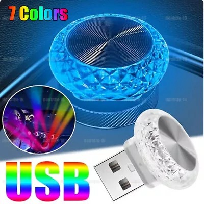 1pc USB LED Car Light Atmosphere Ambient Bright Lamp Interior Light Accessories • £3.78