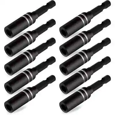 10Pc Magnetic Extension Socket Drill Bit Holder Screwdriver 8mm Hex Shank Quick • $8.49