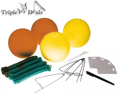 150mm Hi-Vis Crab Floats - 6  Crabbing Accessories Kit-ClipsRopesID Tags + Pen • $39.99