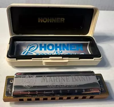 M. Hohner Marine Band Harmonica Germany 1896 With Original Case G • $25