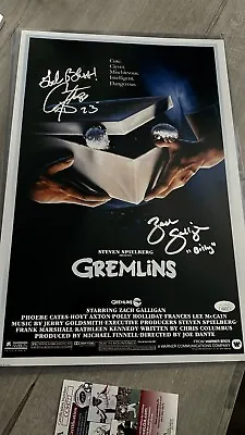 Gremlins 12x18 JSA Certified Autographed Corey Feldman Zac Galligan • $269.99