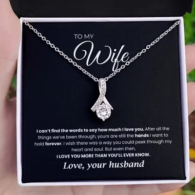 To My Wife Necklace I Love You More Than You'll Know Necklace Gift For Wife • $17.99