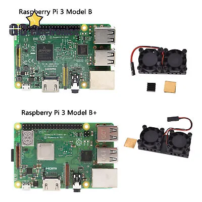 Raspberry Pi 3 Model B/B+ Quad Core 1.2GHz/1.4GHz 64bit Dual Cooling Fan New • $160.08