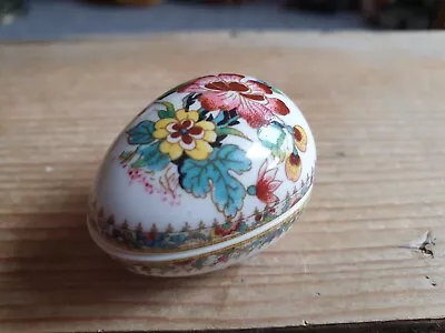 Vintage Coalport Bone China Ming Rose Pattern .Ornamental Egg Trinket Box • £7