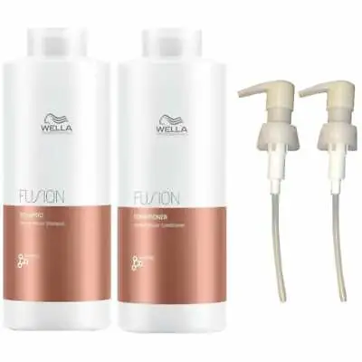 Wella Fusion Shampoo 1000ml And Fusion Conditioner 1000ml + Two Pumps - FREE P&P • £43.99