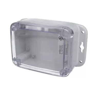 Bud Industries Plastic Enclosure W Mounting Flanges And Clear Cover PU-16536-C • $27.49