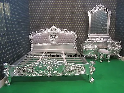 £2499 • Buy French Style BESPOKE Custom Made Any Size Any Colour (not Leaf) Rococo Bed Set 