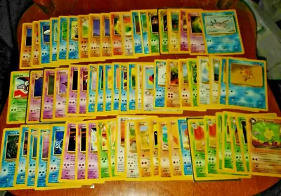 POKEMON 100 CARD LOT Of VINTAGE Cards ~ Great Mix Of Commons Uncommons & Rares • $33