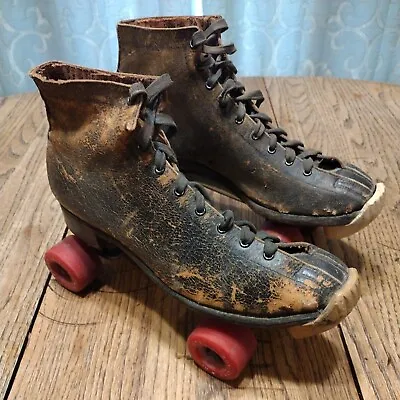 Vintage Sears Roebuck And Co. Roller Skates Antique Adjustable Leather • $7