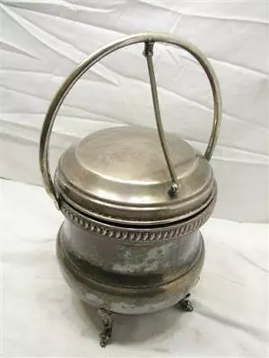 Vintage Silver On Copper Chaffing Dish Glass Vacuum Insulated Pot Ice Bucket • $89.99