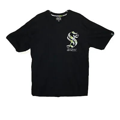 $16.09 • Buy South Pole Tee Men’s XL Black V-Neck Cotton Short Sleeve T-Shirt