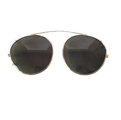 New Moscot Originals ZEV Clip Sunglasses In Gold With G-15 Green Lens 52 Mm Wide • $69.95