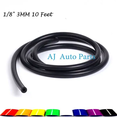 $7.50 • Buy For 3MM(1/8 ) Universal Silicone Air Vacuum Hose/Line/Pipe/Tube 10 Feet *Black 