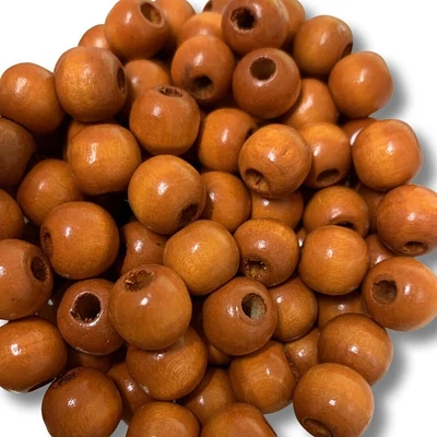 £2.65 • Buy Wooden Round Beads, Pack 100, Choose Your Colour,  Wood Craft Bead, 12 Mm 