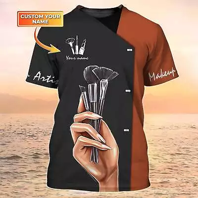 Makeup Artist Uniform Custom Makeup 3D T-SHIRT US SIZE ALL OVER PRINT BEST PRICE • $24.46