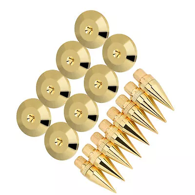 8 Pairs 6x36mm Copper Speaker Gold Spike Isolation Stand + Base Pad Feet Mat BEA • $19.97