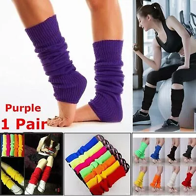 Womens Girls Leg Warmers Footless Slouch Socks Dance Ballet Fancy Dress Hen Stag • £3.64