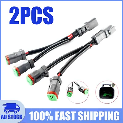 2x Deutsch Plug Y Cable Connector DT 2 To 1 Wiring Harness Joiner Light Bar Y • $29.95