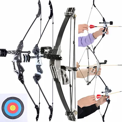 Mini Compound Bow Arrow Set Pocket Bow Adult Youth Toy Gift Recurve Bow Shooting • £23.99