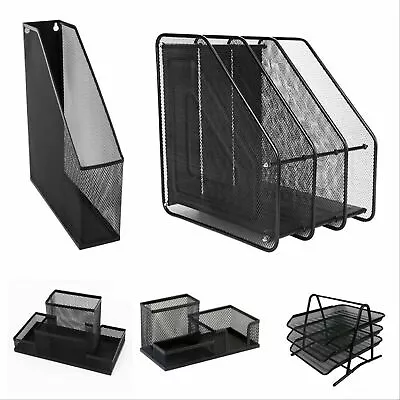 Mesh Organiser File Holder Tray Divider Card Holder Single 3 Tier Magazine UK • £8.50