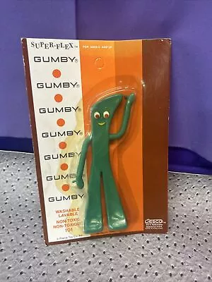 Vintage 1980s GUMBY Super-Flex Bendy Toy 6  Bendable Figure Jesco On Card NOS • $15