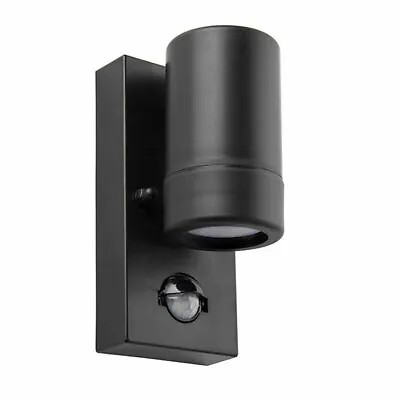 £15.99 • Buy SAXBY ICARUS Black Outdoor LED GU10 1Lt PIR Marine Grade Wall Light IP44 81010