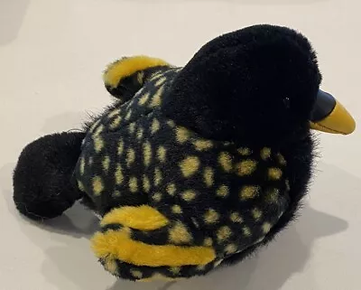 K&M International Inc Plush Bird Yellow Black 2004 Soft Toy Sounds 6” Audubon • $59