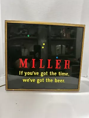 Vintage Miller Beer Lighted Bouncing Ball Motion Sign Perfect For Man Cave • $300