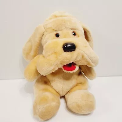 Vtg Talking Sheriff Tan Puppy Dog Plush Doesn't Work 12 Inches Stuffed Toy • $20.99