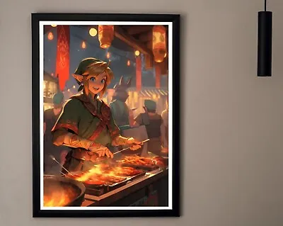 Zelda Link Canvas Poster Wall Art Home Decor • $129.99