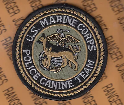 USMC Marine Corps Police Canine Team EGA Dog Cammies ~3.5  Patch W/ HOOK M/e • $5