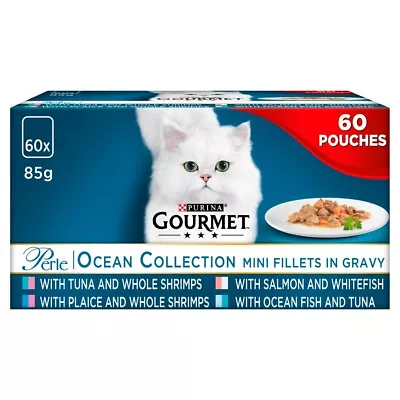 £32.59 • Buy Gourmet Perle Chef's Ocean Collection In Gravy Wet Cat Food Pouches - 60 X 85g