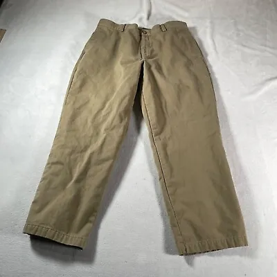LL Bean Pants Mens 36 Jeans Tan Flannel Lined Insulated Chore Barn Work 36x29 • $15.76