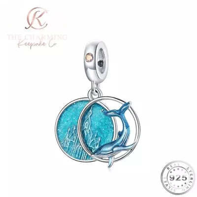 Dolphin Dangle Charm Genuine 925 Sterling Silver - Daughter  Granddaughter Gift • £12.99