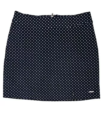 Quba Sails Navy White Polka Dot Skirt Size 12 New • £12