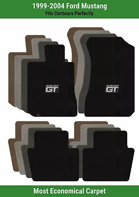 Lloyd Velourtex Front & Rear Mats For '99-04 Mustang W/Shelby GT Silver On Black • $180.99